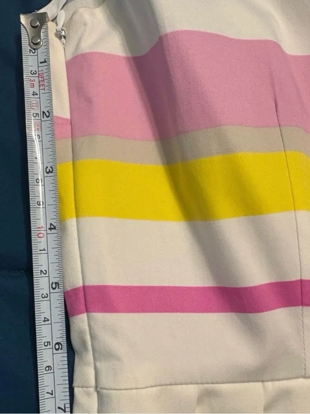 Kate Spade Striped Belted A-Line Dress in Pastel Multi